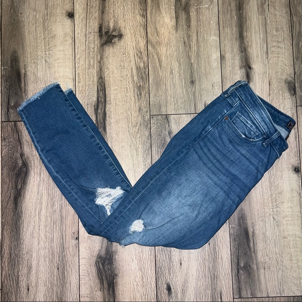 COPY - Abercrombie Ripped Jeans- Size 6 Mid Rise Mid Wash